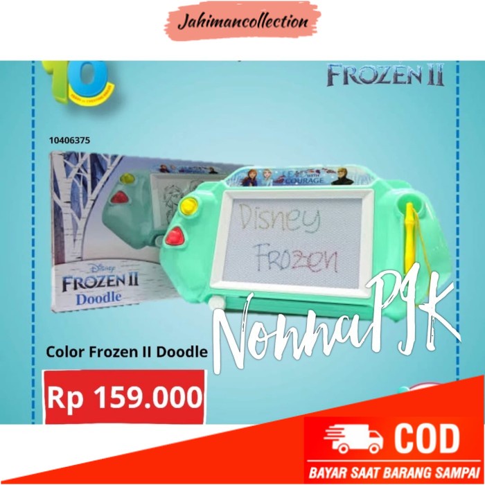 

✨ BISA COD ✨ Frozen 2 Doodle Drawing Board Color Papan Magnit Octopus Gambar Warna