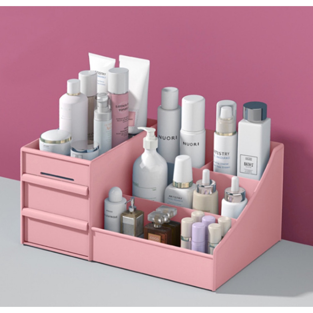 RK02 - Rak Kosmetik Besar 2 Laci / Kotak Tempat Make Up Multifungsi/Cosmetic Storage Drawer