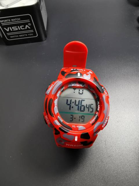 Jam tangan digital Sporty loreng army water Resist Visica 491