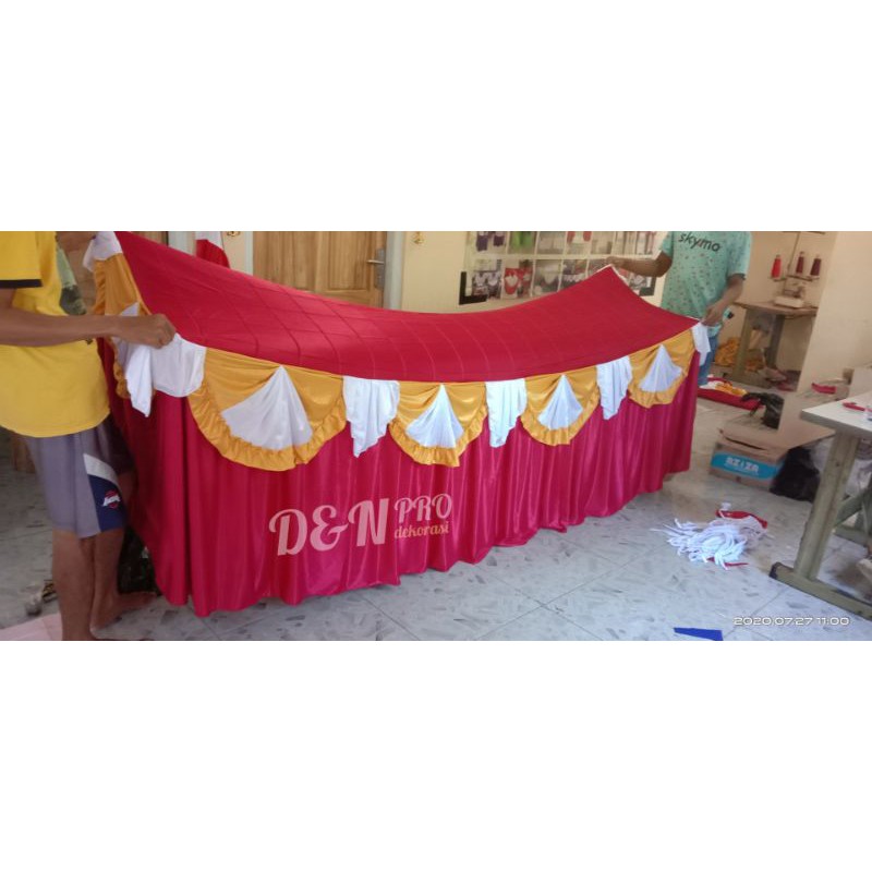 cover meja 180x60x75