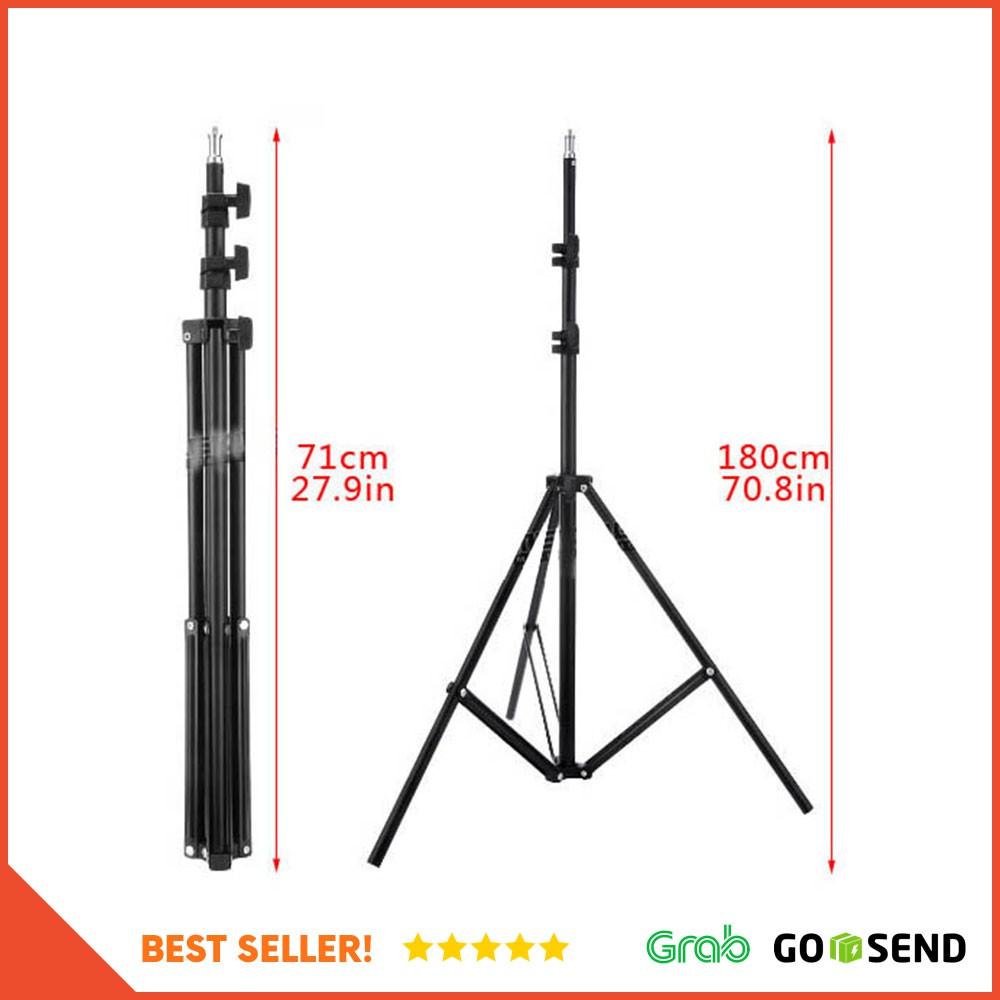 Portable Light Stand Tripod 180cm for Studio Lightning - W803 - Black