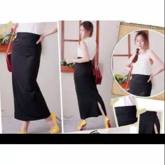 ROK SPAN PANJAMG ROK BIRON PANJANG ROK PANJANG KERJA /ROK KERJA WANITA/ROK PROMO/ROK SAM