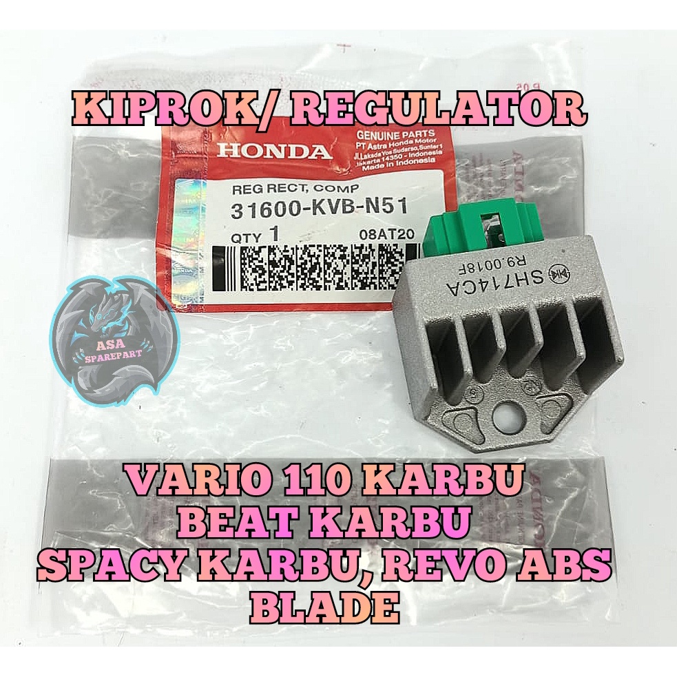 KIPROK REGULATOR KVB ASLI ORIGINAL Motor HONDA VARIO 110 CW KARBU , BEAT CARBU , SCOOPY KARBURAtor ,