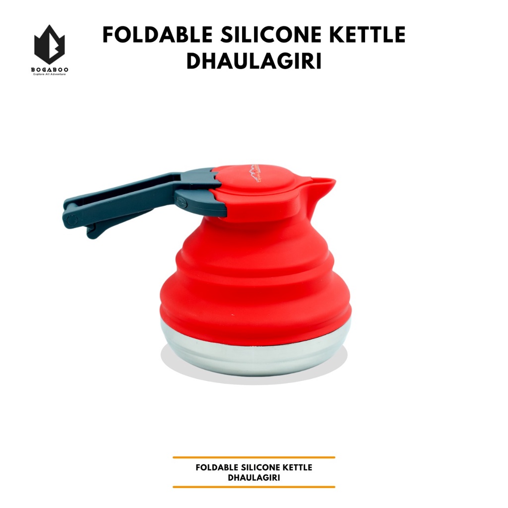 Teko Lipat Dhaulagiri Kapasitas 1,2 Liter Food Grade Teko Camping Folding Kettle Teko Silikon