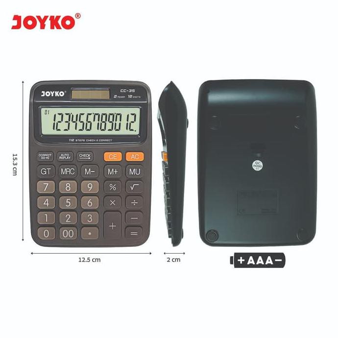 

IREADYl Calculator / Kalkulator Joyko CC-35 / 12 Digits / Check Correct ICLQl