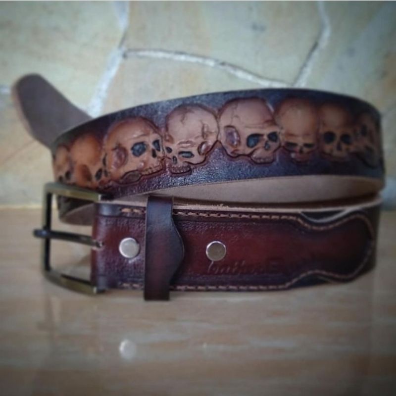 sabuk kulit ukir sabuk kulit leather belt sabuk ukir