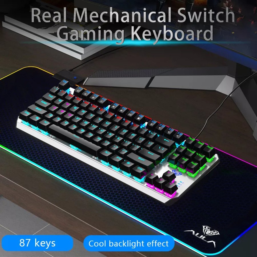 Keyboard Gaming TKL Mechanical AULA F-2067 RGB-AULA F2067