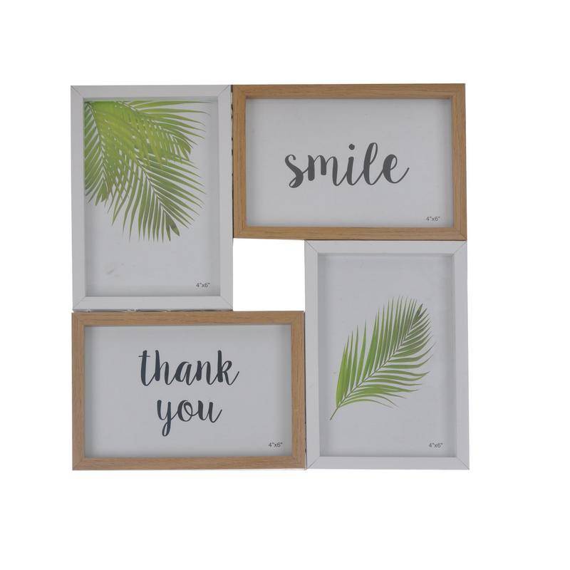 

JYSK Bingkai Foto MDF Photo Frame 4 Hole Oak White 28x28X2CM