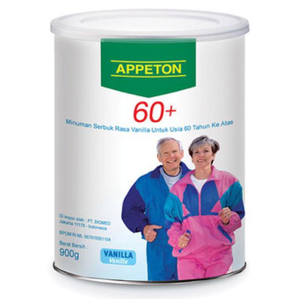 

BARANG BERKUALITAS 900GR APPETON 60+ / SUSU LANSIA (VANILLA) KORTING