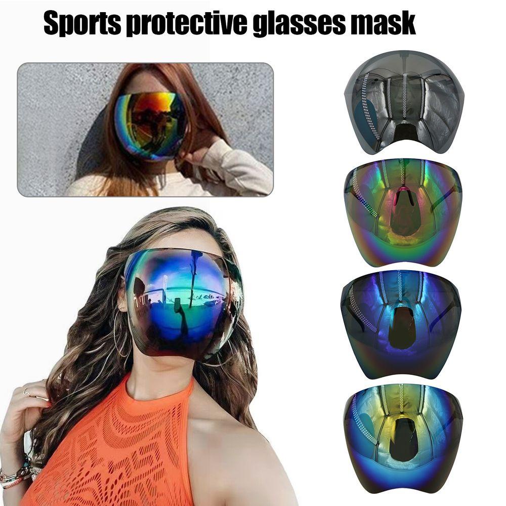 AUGUSTINA Bersepeda Kacamata Kerja Luar Ruangan Faceshield Tahan Debu Kacamata Safety Motor Goggle Perlindungan Wajah Penuh Transparan Face Shield MTB Sepeda Kacamata