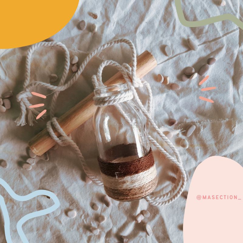 CUCI GUDANG KUKKY VAS BOTTLE / VAS BOTOL KACA GANTUNG