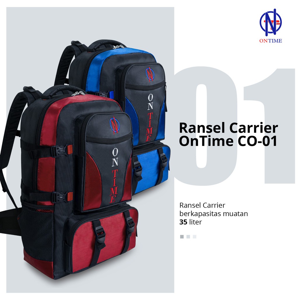 Anekatas Tas Ransel Pria Backpack Carrier Jumbo Bahan Kuat Jahitan Bartex Polyester Nylon 60 Liter