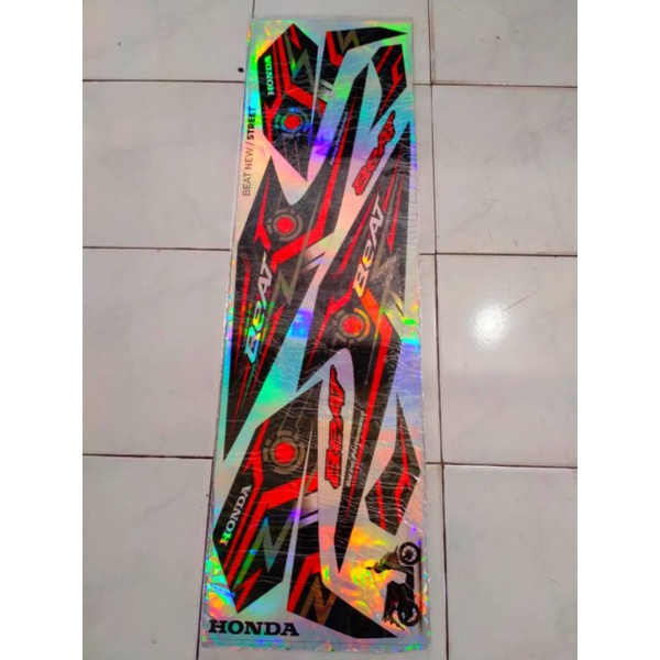 Striping sticker variasi beat 2020 hologram