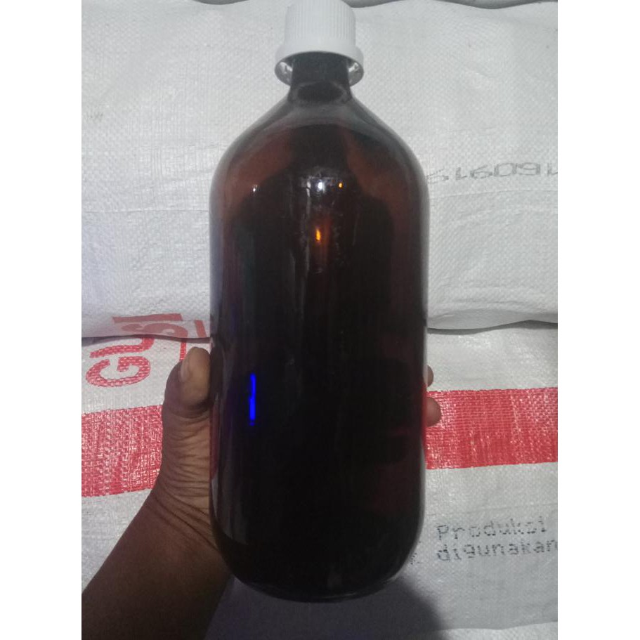 BOTOL KACA COKLAT 1 LITER U002F BOTOL COKLAT