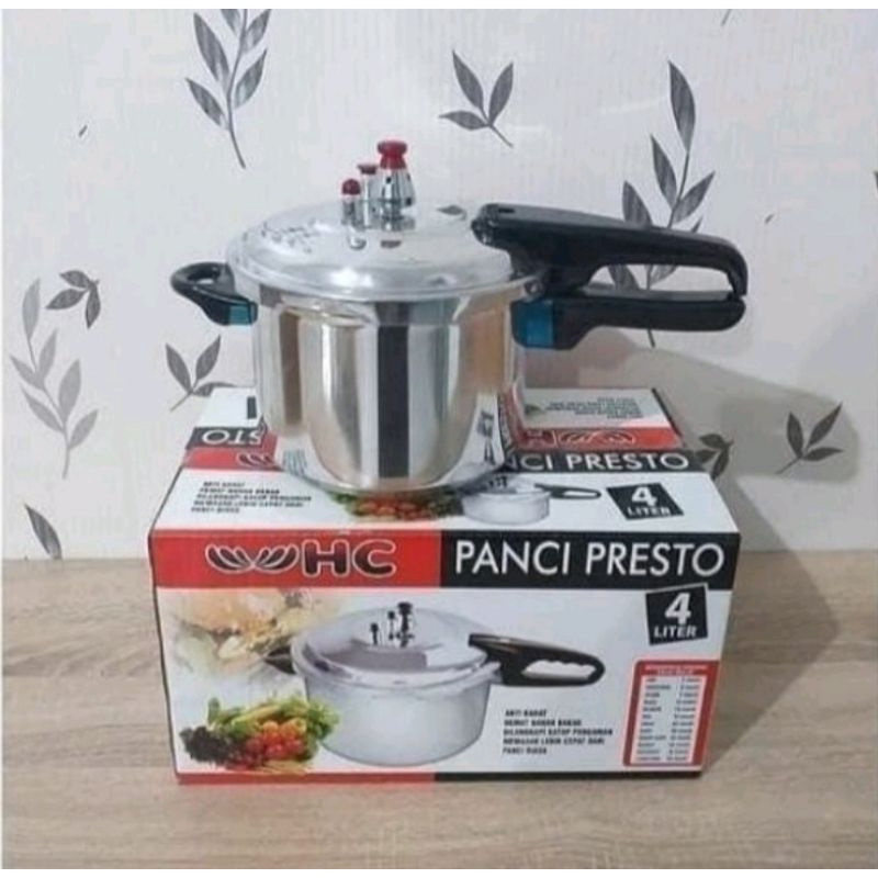 Panci Presto 4 Liter HC Tanpa Tutup Kaca pelunak daging