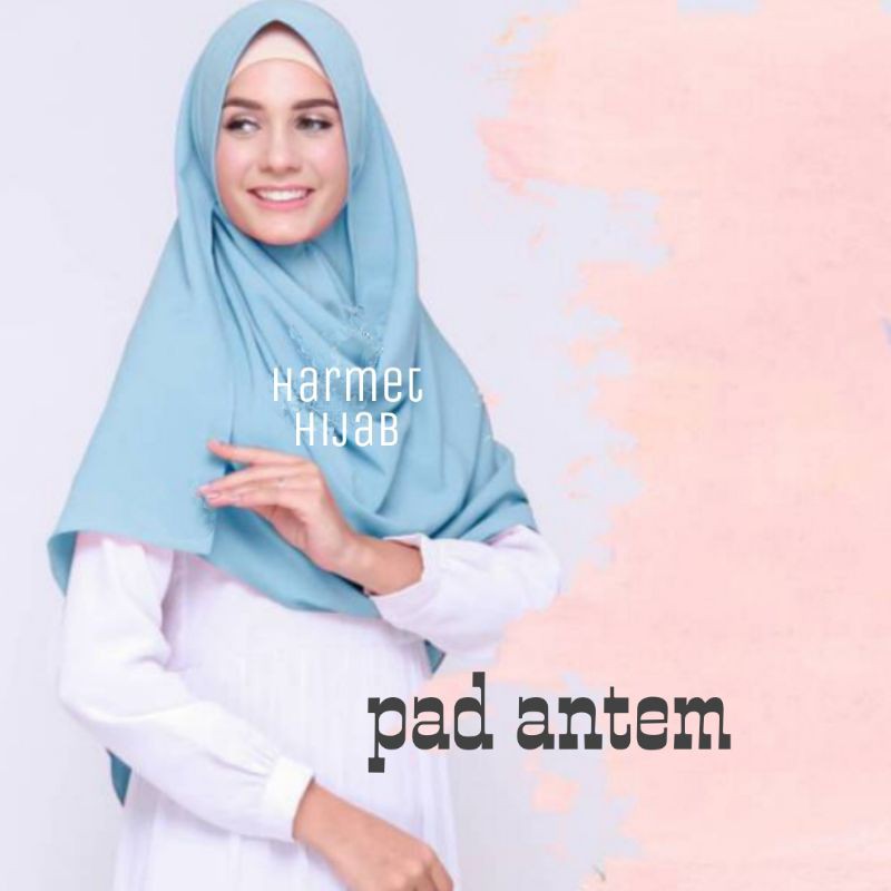 KERUDUNG PASMINA HIJAB PASHMINA INSTAN PAD ANTEM  PET ANTEM 2 MUKA TWO LOOPS THALIA 210X75 CM