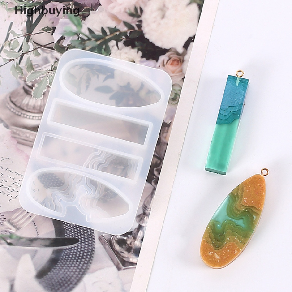 Hbid Cetakan Resin Epoxy UV Bahan Silikon Untuk Membuat Perhiasan Gelang / Kalung DIY