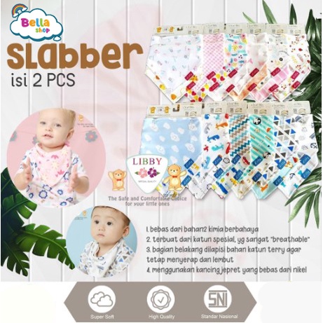 Libby Scarf Bib Celemek Segitiga Isi 2 PCS- BELLA SHOP