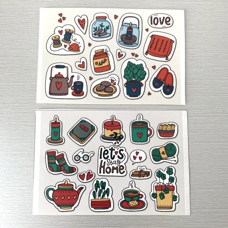 

2pcs/set Homey christmas holiday sticker aesthetic stiker