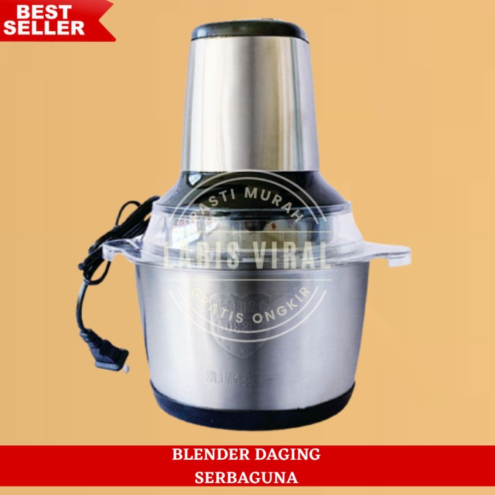 Penggiling Daging Plastik Portable Stainless Sapi Terbaru Mini F3V0 Dan Bumbu Ikan Otomatis Lembut B
