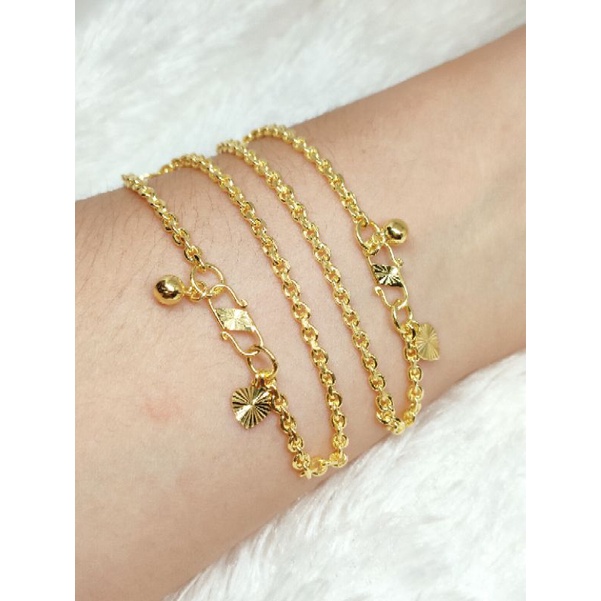 GELANG NORI DEWASA MODEL EMAS PERAK 925 LAPIS MAS 24K