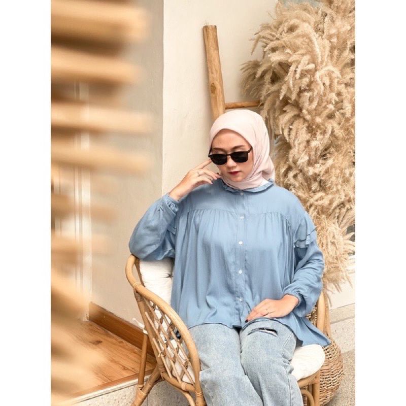 Biya Blouse RAYON Viscose PREMIUM (LD ±110cm) //JF4556-Turqoise,BIYA BLOUSE