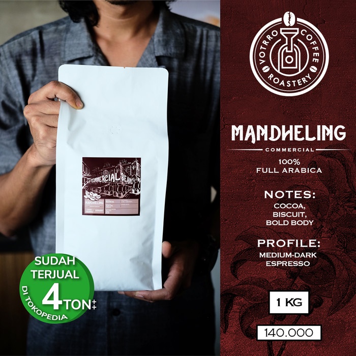 

DISKON - (BISA COD) Biji Kopi 100% Full Arabica Mandheling Roasted Commercial - BEST PRICE - Biji Kopi