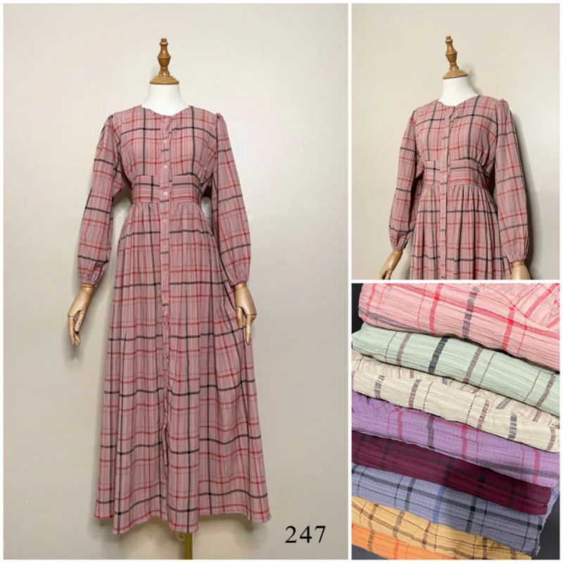 Gamis serat kayu model Lesti Kotak by Jadore