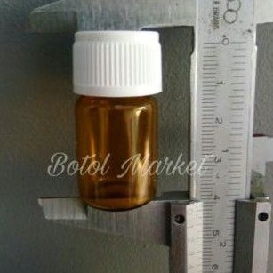 Botol kaca COKLAT 5ml tutup ulir