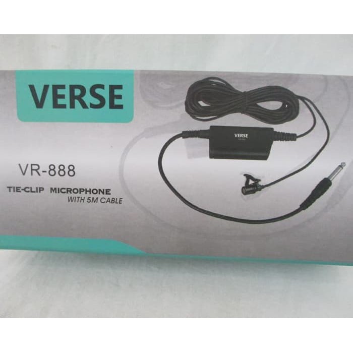 Mic Jepit VERSE VR-888 / Mikropon Kancing/ Mik Kancing With Kabel 5Meter