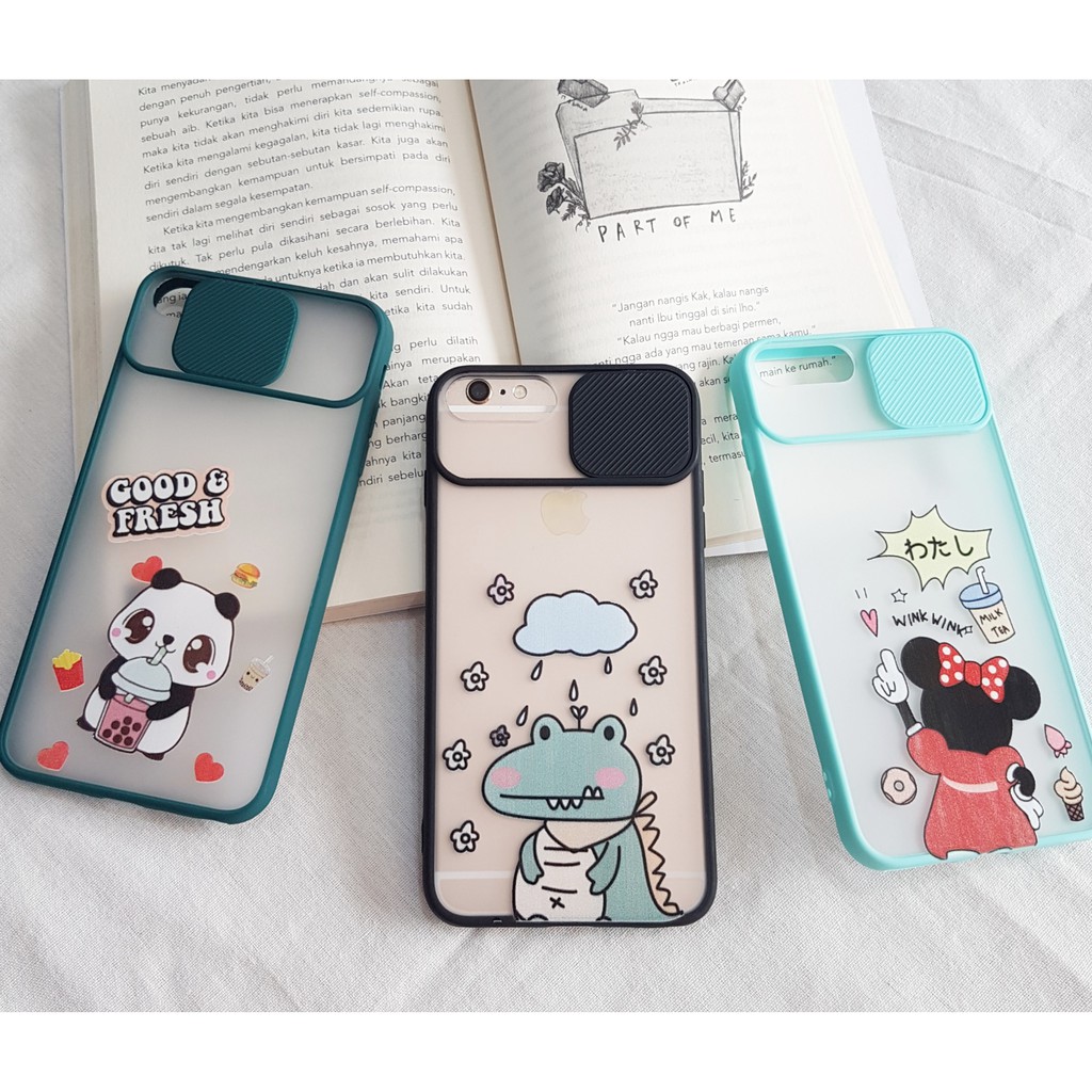 CASE SLIDE GAMBAR KARAKTER IPHONE 6 6PLUS 7 7 PLUS 8 8 PLUS 12 12 PROMAX  X XR SOFTCASE RUBBER GAMBAR