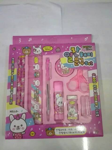 Paket alat tulis set-stationery set-souvenir ulang tahun anak