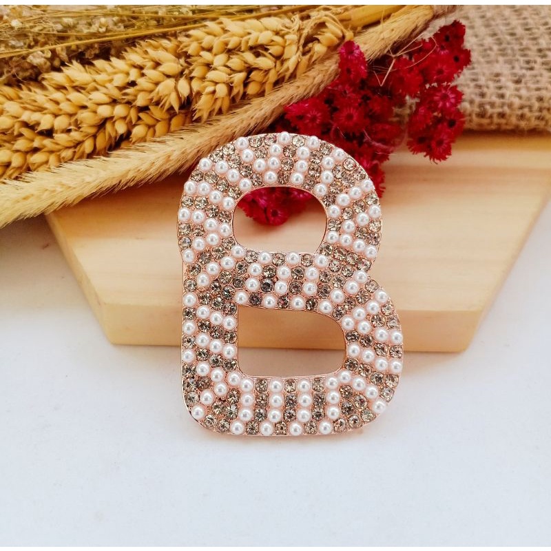 Brooch Buttonscarves/Bros Buttonscarves/Bros Buttonscarves KW/Bros Buttonscarves Mata/Bros Buttonscarves Mutiara-Rosegold-B