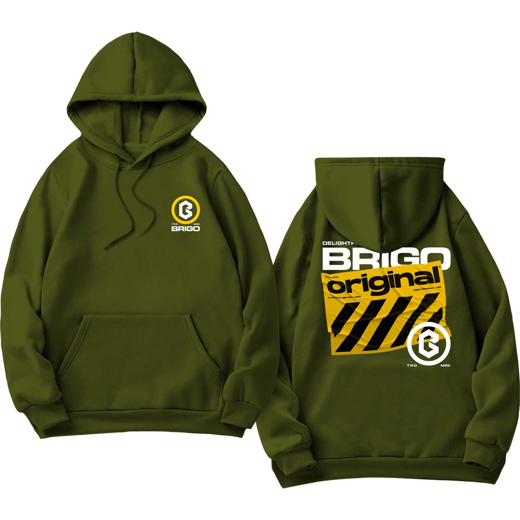 BRIGO Jumper Hoodie Delight Full II Sweater Hoodie BRIGO Delight Full  Sablon DTF Fleece Cotton M-XXL (Pria &amp; Wanita) Free stiker&amp;Gantungan Kunci