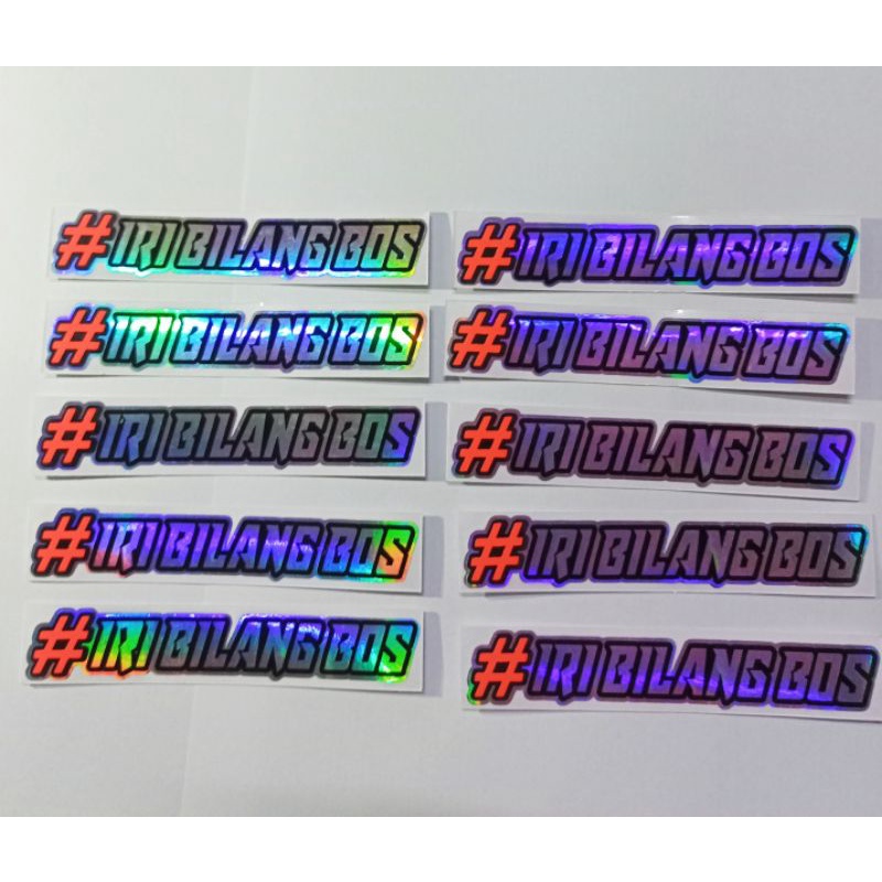 Sticker Stiker Motor Cutting Hologram IRI BILANG BOS