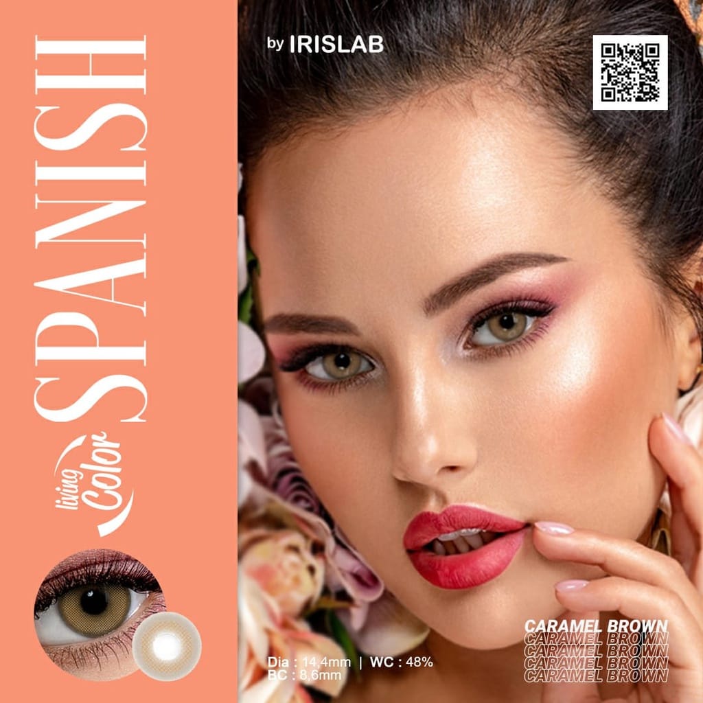 SOFTLENS LIVING COLOR SPANISH MALT GREY ( MINUS 0.50 S.D -6.00 ) DM 14.4 MM BY IRISH LAB