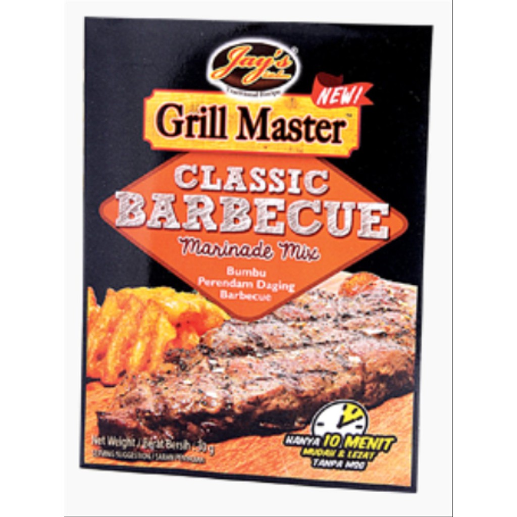 

GRILL MASTER CLASSIC BARBECUE MARINADE MIX 30 GR bumbu perendam daging barberque bbq