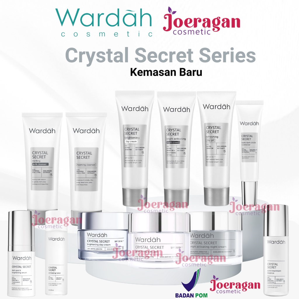 Jual Wardah Crystal Secret 1 Paket Lengkap Skincare Wardah Set 1 Paket