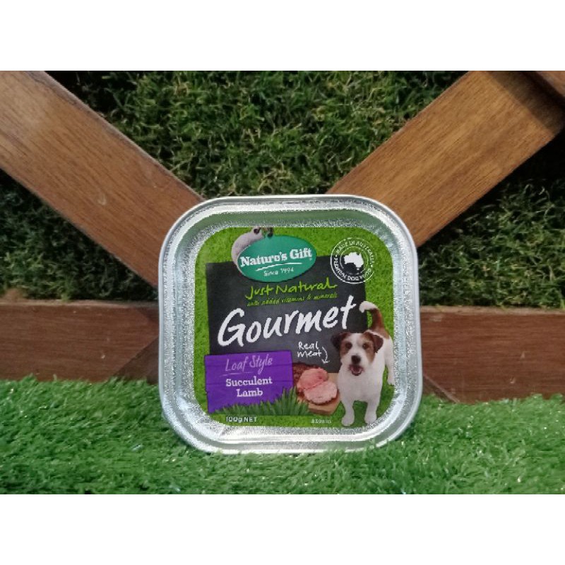 Nature's gift gourmet tray wet 100gr/makanan basah anjing/wet food for dog