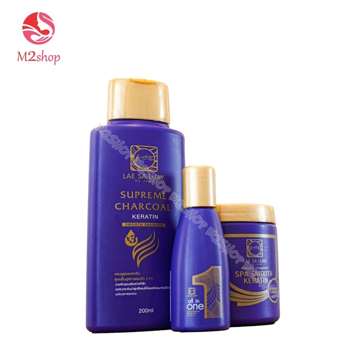 [ORI] Paket Perawatan Rambut dengan Keratin Ampuh Dalam 2 minggu  Shampo + Hair Serum + Hair Spa ( Spa Rambut ) | Lae Sa Luay Bpom