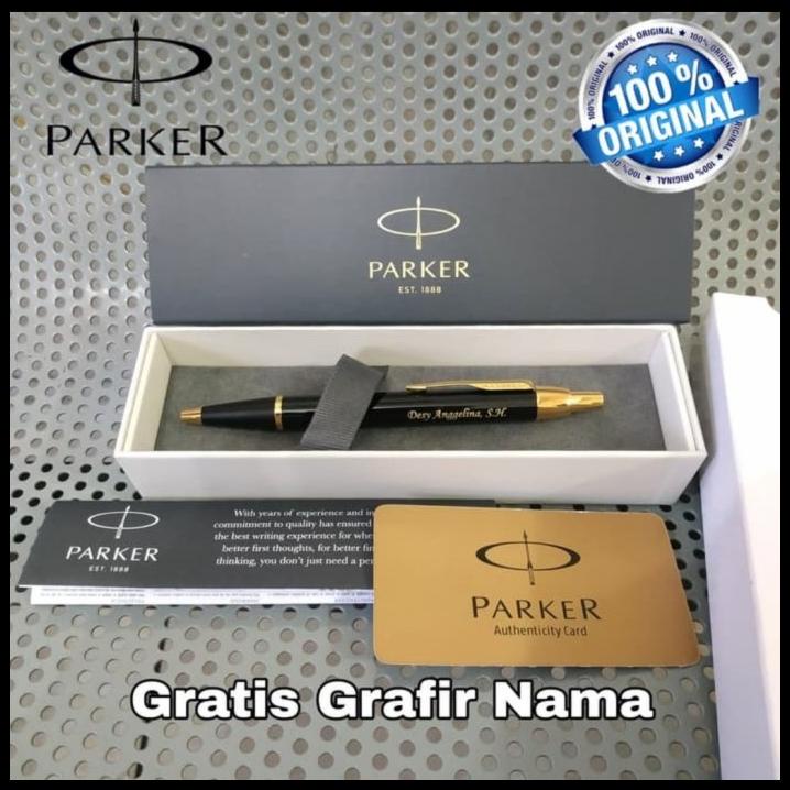 

Heaven | Pulpen Mewah Parker Original Black Gold / Silver Gratis Grafir Nama