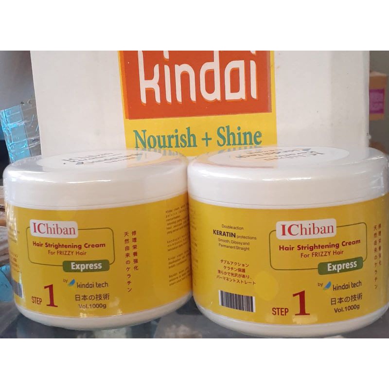 smoting KERATIN ICHIBAN EXPRESS step 1 kemasan 1 kg untuk rambut kribo BPOM