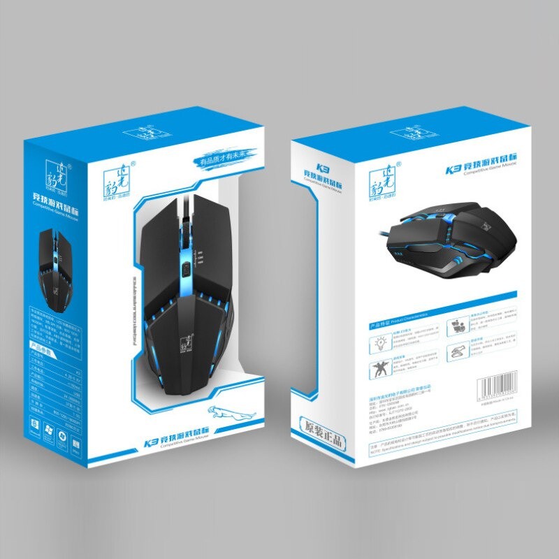 Mouse Gaming LED RGB 1600 DPI - K3 - Black