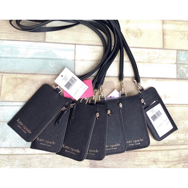 

kate spade cameron lanyard saffiano black