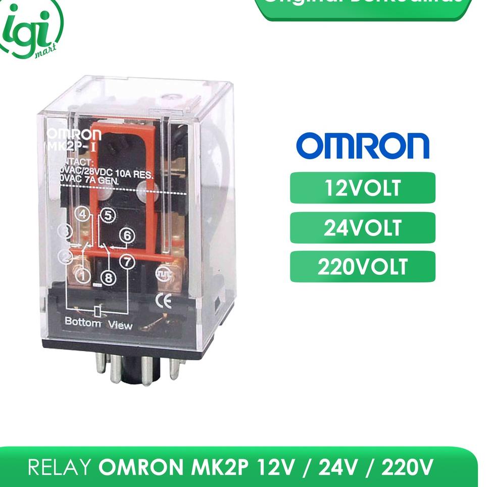 [PROMO RMV98] RELAY MK2P OMRON 12V / RELAY MK2PN OMR 24 VOLT / RELAY OM 220V MK2P-I 8 KAKI / RELAI R