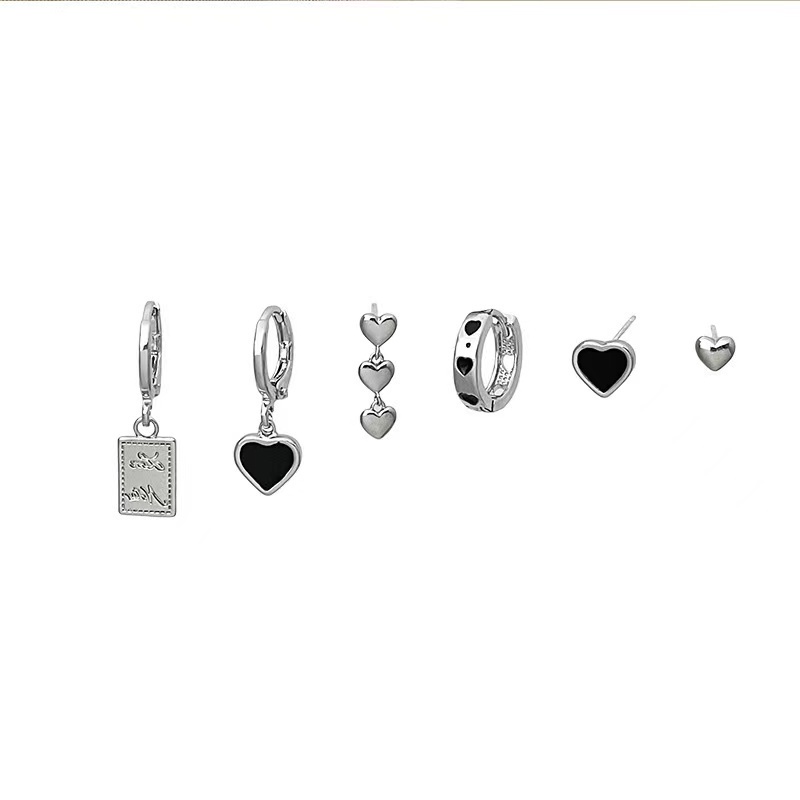 6pcs / Set Anting Tusuk / Stud Bentuk Variasi Untuk Wanita