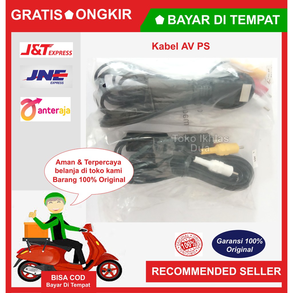 Kabel Cable AV PlayStation PS2 PS3  / Kabel AV PS / Kabel AV Original