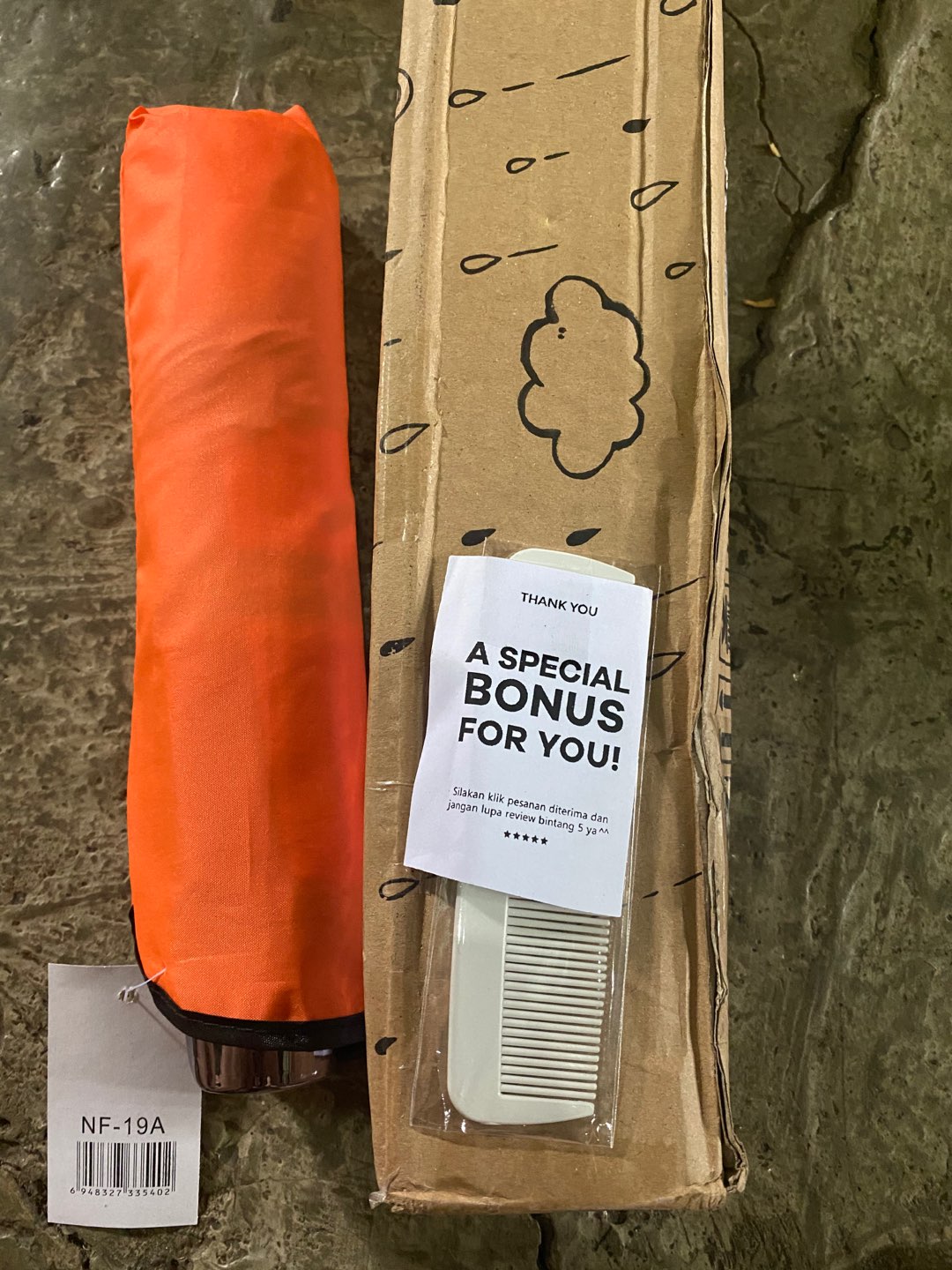 Tabasa Payung Lipat Mangkok Pelangi Warna Rainbow