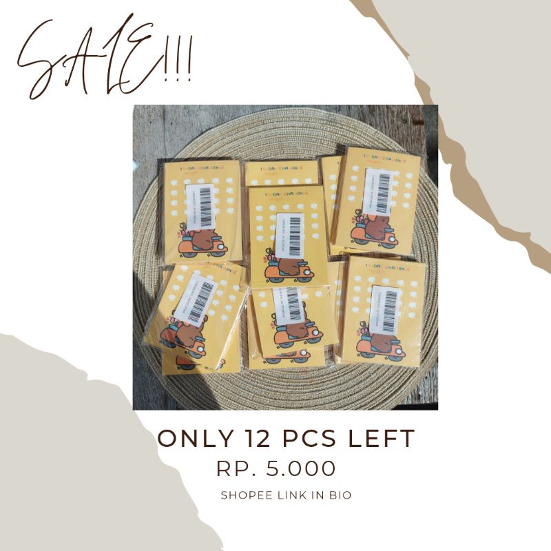 

SALE stickystickerid Yellow Bear 50pcs