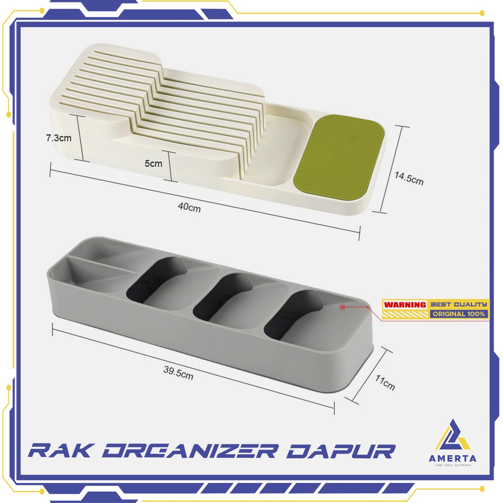 Rak Organizer Dapur Tempat Sendok Garpu Tableware Storage Box